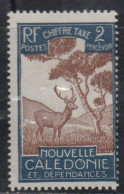 NOUVELLE CALEDONIE NEW NUOVA CALEDONIA 1928 POSTAGE DUE STAMPS TAXE SEGNATASSE MALAYAN SAMBAR 2c MH - Timbres-taxe