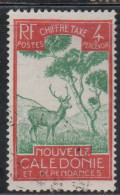 NOUVELLE CALEDONIE NEW NUOVA CALEDONIA 1928 POSTAGE DUE STAMPS TAXE SEGNATASSE MALAYAN SAMBAR 4c USED OBLITERE' USATO - Impuestos