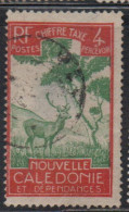 NOUVELLE CALEDONIE NEW NUOVA CALEDONIA 1928 POSTAGE DUE STAMPS TAXE SEGNATASSE MALAYAN SAMBAR 4c USED OBLITERE' USATO - Segnatasse