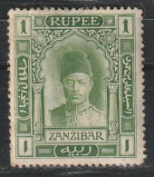 ZANZIBAR - N°99 * (1908-09) 1r Vert-jaune - Zanzibar (...-1963)