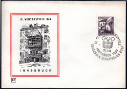 AUSTRIA INNSBRUCK 1964 - OLYMPIC WINTER GAMES INNSBRUCK '64 - OLYMPIC VILLAGE - CANCEL # 1 - G - Invierno 1964: Innsbruck