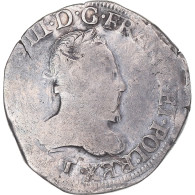 Monnaie, France, Henri III, Teston, 4e Type Au Col Plat, 1575, Nantes, TB+ - 1574-1589 Hendrik III