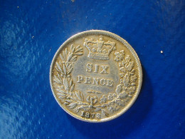 GB 6 Pence 1873 Die 87  Vf - H. 6 Pence