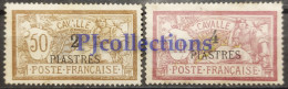 N1120- CAVALLE 1902 LIBERTY AND PEACE SOVRASTAMPATI - OVERPRINT SET 2 STAMPS MH - Ongebruikt