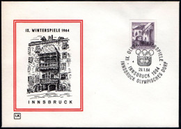 AUSTRIA INNSBRUCK 1964 - OLYMPIC WINTER GAMES INNSBRUCK '64 - OLYMPIC VILLAGE - CANCEL # 4 - G - Inverno1964: Innsbruck