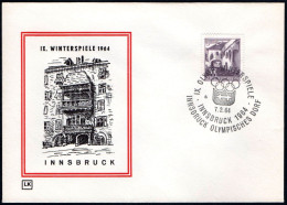 AUSTRIA INNSBRUCK 1964 - OLYMPIC WINTER GAMES INNSBRUCK '64 - OLYMPIC VILLAGE - CANCEL # 6 - G - Winter 1964: Innsbruck