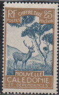 NOUVELLE CALEDONIE NEW NUOVA CALEDONIA 1928 POSTAGE DUE STAMPS TAXE SEGNATASSE MALAYAN SAMBAR 25c MH - Portomarken