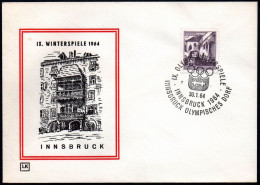 AUSTRIA INNSBRUCK 1964 - OLYMPIC WINTER GAMES INNSBRUCK '64 - OLYMPIC VILLAGE - CANCEL # 7 - G - Invierno 1964: Innsbruck