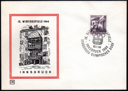 AUSTRIA INNSBRUCK 1964 - OLYMPIC WINTER GAMES INNSBRUCK '64 - OLYMPIC VILLAGE - CANCEL # 7 - G - Inverno1964: Innsbruck