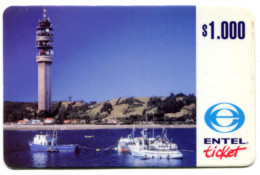 Cile Prepaid Card Entel Ticket $1.000 Used - Chili