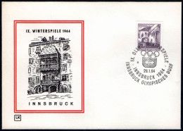 AUSTRIA INNSBRUCK 1964 - OLYMPIC WINTER GAMES INNSBRUCK '64 - OLYMPIC VILLAGE - CANCEL # 8 - G - Inverno1964: Innsbruck