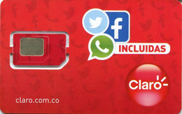 Lote TT242, Colombia, Tarjeta Telefonica, Phone Card, Claro, SIM Card, Claro, Redes Sociales Incluidas - Colombie