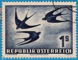 Austria 1953 Barn Swallow 1 Schilling Cancelled 1 Value 2305.1017 Hirunda Rustica, Rauchswalbe, Boerenzwaluw - Schwalben