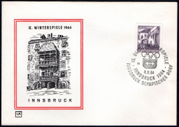 AUSTRIA INNSBRUCK 1964 - OLYMPIC WINTER GAMES INNSBRUCK '64 - OLYMPIC VILLAGE - CANCEL # 10 - G - Inverno1964: Innsbruck