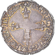 Monnaie, France, 1/8 D'écu à La Croix De Face, 1584, Nantes, Rare, TTB+ - 1574-1589 Enrique III