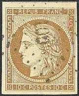 No 1, Nuance Foncée, Un Voisin, Obl Pc. - TB - 1849-1850 Ceres