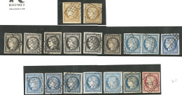 Nos 1(2), 3(6), 4(9), 6 (pelurage). - TB Ou B - 1849-1850 Ceres