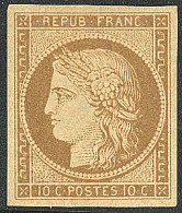 * No 1a Bistre Brun, Très Frais. - TB. - R - 1849-1850 Ceres