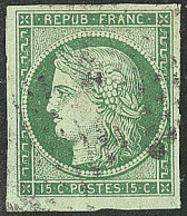 No 2b Vert Foncé, Jolie Pièce. - TB. - R - 1849-1850 Ceres