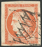 No 5, Obl Grille Sans Fin, Jolie Pièce. - TB - 1849-1850 Ceres