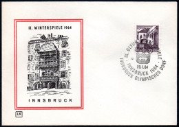 AUSTRIA INNSBRUCK 1964 - OLYMPIC WINTER GAMES INNSBRUCK '64 - OLYMPIC VILLAGE - CANCEL # 12 - G - Inverno1964: Innsbruck