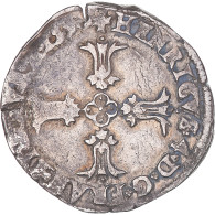 Monnaie, France, Henri IV, 1/4 D'écu à La Croix Feuillue De Face, 1592 - 1589-1610 Henry IV The Great