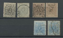 Nuances Des 22-23-24 Ø Cote 450-euros - Avec Le  1c Gris-bleu - 1866-1867 Blasón