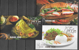 VIETNAM, 2022, MNH, VIETNAMESE CUISINE, 3 BOOKLETS OF 10v EACH - Alimentation