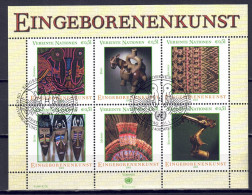 UNO Wien 2003 - Eingeborenenkunst (I),  Nr. 381 - 386 Im ZD-Bogen, Gestempelt / Used - Gebraucht