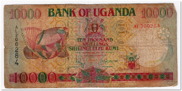 UGANDA,10000 SHILLINGS,1998,P.38b,CIRCULATED,SMALL TEARS - Oeganda