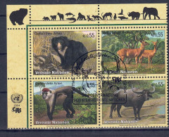 UNO Wien 2004 - Gefährdete Arten (XII) Säugetiere, Nr. 406 - 409 Zd., Gestempelt / Used - Used Stamps