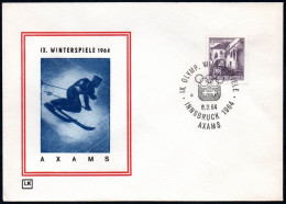 AUSTRIA AXAMS 1964 - IX OLYMPIC WINTER GAMES - INNSBRUCK '64 - CANCEL # 6 - G - Inverno1964: Innsbruck