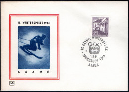 AUSTRIA AXAMS 1964 - IX OLYMPIC WINTER GAMES - INNSBRUCK '64 - CANCEL # 8 - G - Invierno 1964: Innsbruck