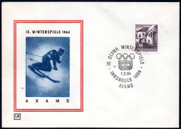 AUSTRIA AXAMS 1964 - IX OLYMPIC WINTER GAMES - INNSBRUCK '64 - CANCEL # 11 - G - Inverno1964: Innsbruck