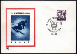 AUSTRIA AXAMS 1964 - IX OLYMPIC WINTER GAMES - INNSBRUCK '64 - CANCEL # 12 - G - Inverno1964: Innsbruck