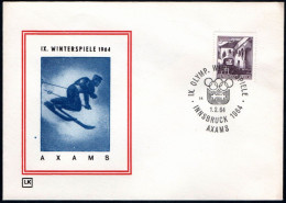 AUSTRIA AXAMS 1964 - IX OLYMPIC WINTER GAMES - INNSBRUCK '64 - CANCEL # 14 - G - Inverno1964: Innsbruck