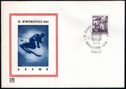 AUSTRIA AXAMS 1964 - IX OLYMPIC WINTER GAMES - INNSBRUCK '64 - CANCEL # 15 - G - Hiver 1964: Innsbruck
