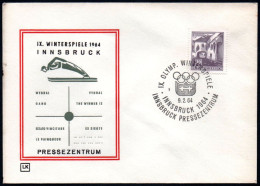 AUSTRIA INNSBRUCK 1964 - IX OLYMPIC WINTER GAMES - INNSBRUCK '64 - PRESS CENTRE - CANCEL # 1 - G - Inverno1964: Innsbruck