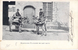 Belgique - Marchands Flamands De Lait Battu - Ane  - Vieux Métiers - Carte Postale Ancienne - Autres & Non Classés