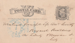USA ENTIER POSTAL 1885 NEW YORK REPIQUE W. LOAIZA - ...-1900