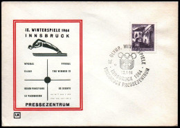 AUSTRIA INNSBRUCK 1964 - IX OLYMPIC WINTER GAMES - INNSBRUCK '64 - PRESS CENTRE - CANCEL # 13 - G - Winter 1964: Innsbruck