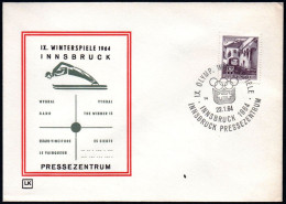 AUSTRIA INNSBRUCK 1964 - IX OLYMPIC WINTER GAMES - INNSBRUCK '64 - PRESS CENTRE - CANCEL # 14 - G - Inverno1964: Innsbruck