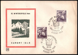 AUSTRIA KURORT IGLS 1964 - IX OLYMPIC WINTER GAMES - INNSBRUCK '64 - CANCELS # 1 & 11 - G - Winter 1964: Innsbruck