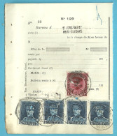 PROTET DE NON PAYEMENT D'EFFET Affr. 317+320 Obl. ST-JORIS-WEERT / WEERT-ST-GEORGES (perfo Réglementaire Du Timbre) - 1931-1934 Kepi