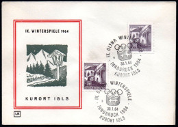 AUSTRIA KURORT IGLS 1964 - IX OLYMPIC WINTER GAMES - INNSBRUCK '64 - CANCELS # 3 & 11 - G - Invierno 1964: Innsbruck