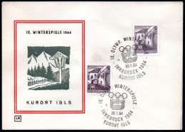 AUSTRIA KURORT IGLS 1964 - IX OLYMPIC WINTER GAMES - INNSBRUCK '64 - CANCELS # 3 & 11 - G - Inverno1964: Innsbruck