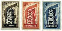 339448 HINGED LUXEMBURGO 1956 EUROPA CEPT. RECONSTRUYENDO EUROPA - Andere & Zonder Classificatie