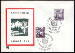 AUSTRIA KURORT IGLS 1964 - IX OLYMPIC WINTER GAMES - INNSBRUCK '64 - CANCELS # 8 & 11 - G - Hiver 1964: Innsbruck