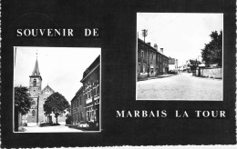 [-50%] Belgique - Souvenir De Marais La Tour - Maison Marlier - L' église Et La Rue Miserkue - Carte Postale Ancienne - Ham-sur-Heure-Nalinnes