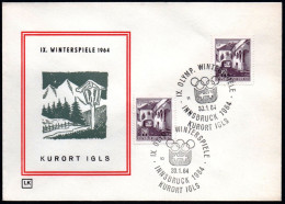 AUSTRIA KURORT IGLS 1964 - IX OLYMPIC WINTER GAMES - INNSBRUCK '64 - CANCELS # 10 & 11 - G - Winter 1964: Innsbruck